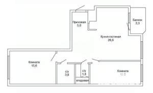 3-к квартира, вторичка, 64м2, 7/10 этаж