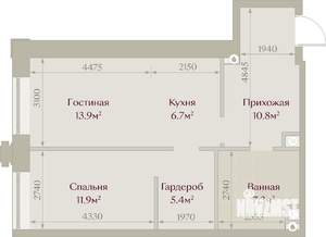 2-к квартира, вторичка, 56м2, 4/8 этаж