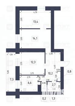 3-к квартира, вторичка, 62м2, 9/14 этаж