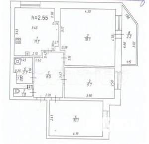 3-к квартира, вторичка, 63м2, 3/16 этаж