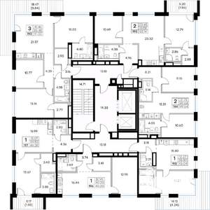 2-к квартира, вторичка, 63м2, 6/8 этаж