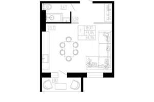 1-к квартира, вторичка, 26м2, 2/2 этаж