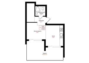 1-к квартира, вторичка, 29м2, 24/25 этаж