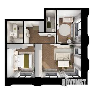 2-к квартира, вторичка, 53м2, 4/8 этаж