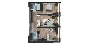 2-к квартира, вторичка, 61м2, 9/25 этаж