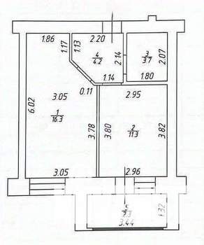 1-к квартира, вторичка, 38м2, 7/10 этаж