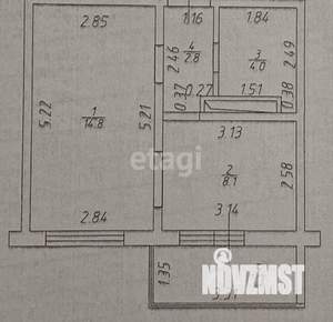 1-к квартира, вторичка, 31м2, 12/19 этаж