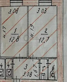 2-к квартира, вторичка, 42м2, 7/9 этаж