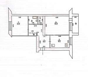 2-к квартира, вторичка, 52м2, 3/5 этаж