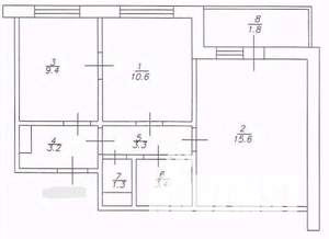 2-к квартира, вторичка, 47м2, 7/14 этаж
