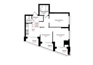 3-к квартира, вторичка, 63м2, 11/25 этаж