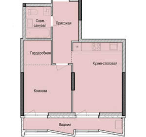 1-к квартира, вторичка, 44м2, 7/23 этаж