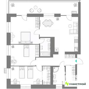 3-к квартира, вторичка, 117м2, 9/9 этаж