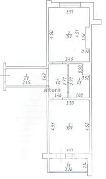 1-к квартира, вторичка, 47м2, 15/17 этаж