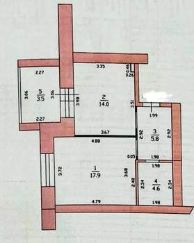 1-к квартира, вторичка, 42м2, 9/10 этаж