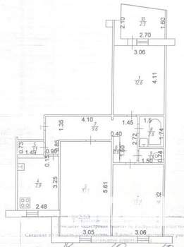3-к квартира, вторичка, 66м2, 9/9 этаж
