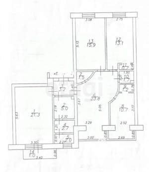 3-к квартира, вторичка, 83м2, 5/10 этаж