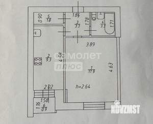 1-к квартира, вторичка, 36м2, 7/9 этаж