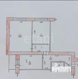 2-к квартира, вторичка, 58м2, 4/4 этаж