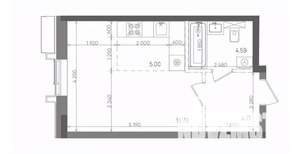 Студия квартира, вторичка, 30м2, 9/22 этаж