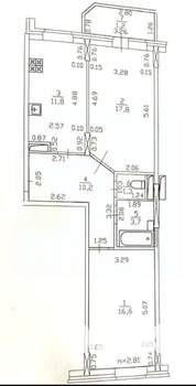 2-к квартира, вторичка, 61м2, 6/16 этаж