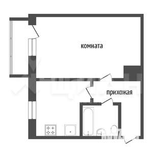 1-к квартира, вторичка, 37м2, 2/12 этаж