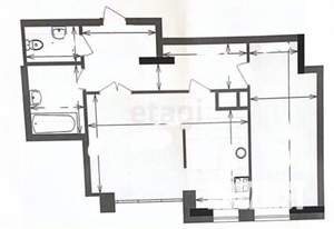 2-к квартира, вторичка, 53м2, 5/9 этаж