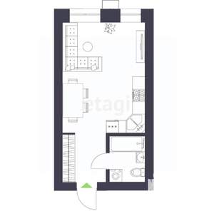 Студия квартира, вторичка, 11м2, 2/7 этаж
