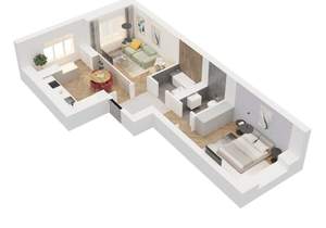 2-к квартира, вторичка, 54м2, 5/10 этаж