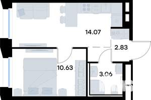 1-к квартира, вторичка, 31м2, 6/20 этаж