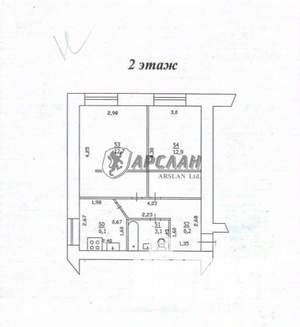 2-к квартира, вторичка, 41м2, 2/9 этаж