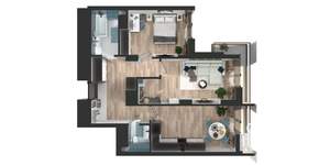 2-к квартира, вторичка, 63м2, 9/25 этаж