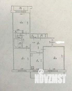 3-к квартира, вторичка, 66м2, 6/9 этаж