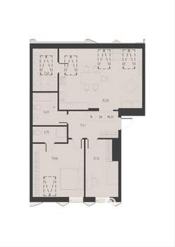2-к квартира, вторичка, 95м2, 4/4 этаж
