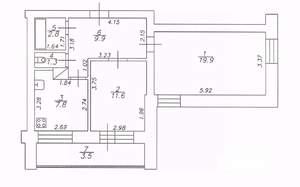 2-к квартира, вторичка, 58м2, 4/14 этаж
