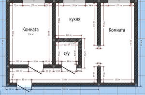 2-к квартира, вторичка, 42м2, 4/5 этаж