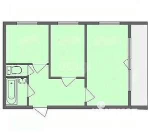 2-к квартира, вторичка, 52м2, 2/9 этаж