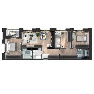 3-к квартира, вторичка, 77м2, 6/23 этаж