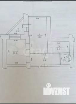 1-к квартира, вторичка, 50м2, 11/15 этаж