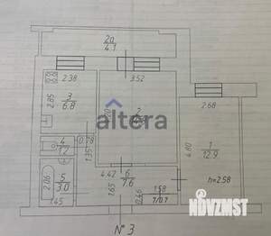 2-к квартира, вторичка, 47м2, 1/10 этаж