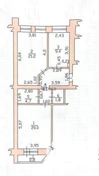 2-к квартира, вторичка, 65м2, 9/10 этаж