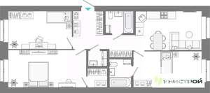 3-к квартира, вторичка, 87м2, 4/10 этаж