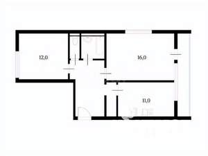 2-к квартира, вторичка, 52м2, 5/9 этаж