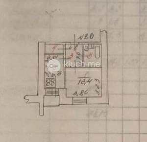 1-к квартира, вторичка, 27м2, 6/9 этаж