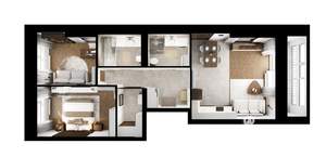 2-к квартира, вторичка, 69м2, 23/26 этаж