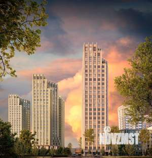 2-к квартира, строящийся дом, 57м2, 18/25 этаж