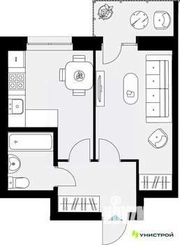 1-к квартира, вторичка, 35м2, 10/18 этаж