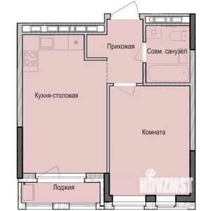 1-к квартира, строящийся дом, 40м2, 2/23 этаж
