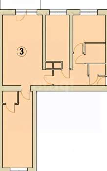 3-к квартира, вторичка, 52м2, 3/6 этаж