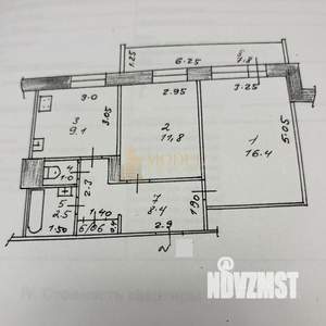 2-к квартира, вторичка, 54м2, 4/9 этаж